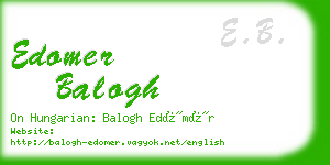 edomer balogh business card
